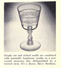 Bryce Brothers Stemware Ad