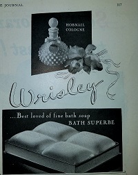 Hocking Opalescent Hobnail Cologne Bottle