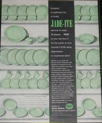 Anchor Hocking Jade-ite Ad - 1948