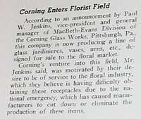 Corning Florist Ware Ad