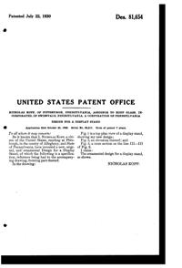 Kopp Display Stand Design Patent D 81654-2