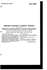 Kopp Light Fixture Globe Design Patent D 84351-2