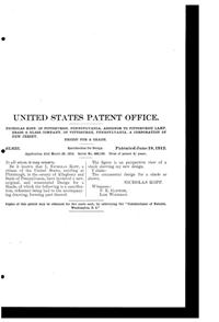 Pittsburgh Lamp, Brass & Glass Light Fixture Globe Design Patent D 42633-2
