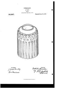 Pittsburgh Lamp, Brass & Glass Light Fixture Shade Design Patent D 50947-1 Pittsburgh Lamp, Brass & Glass Light Fixture Shade Design Patent D 50947-1