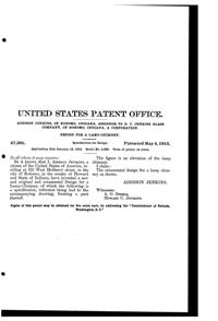 Jenkins Lamp Chimney Design Patent D 47301-2