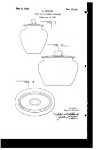 Jenkins # 33 Display Jar Design Patent D 75124-1
