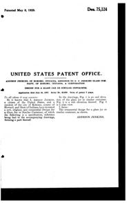 Jenkins # 33 Display Jar Design Patent D 75124-2