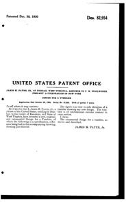 Dunbar #1129 Tumbler Design Patent D 82954-2