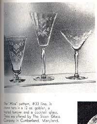 Sloan Glass Co. Alice Cutting Advertisement