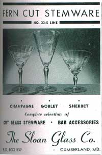 Sloan Glass Co. Fern Cutting Advertisement