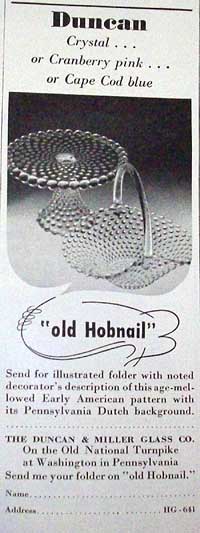 Duncan & Miller Hobnail Ad