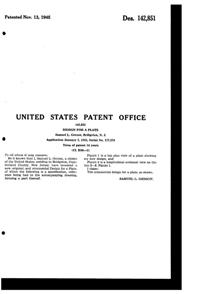 Dell Tulip Plate Design Patent D142851-2