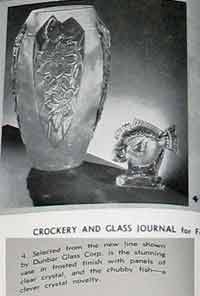 Dunbar Fish & Frosted Vase