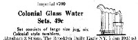 Imperial # 700 Colonial Water Set Advertisement