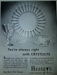 Heisey #1503 Crystolite Ad