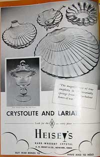 Heisey Crystolite & Lariat Ad