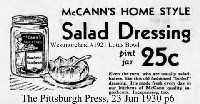 Westmoreland #1921 Lotus Mayo Set Pictured in Advertisement