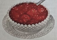 Certo Liquid Pectin Ad Featuring Westmoreland Milk Glass English Hobnail Bowl and Unknown Plate