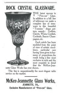 McKee Rock Crystal Ad in China, Glass & Lamps