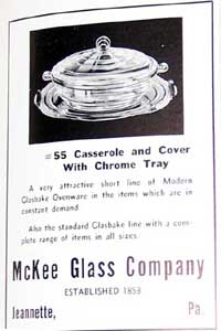McKee Glass Co. Glasbake Casserole Ad
