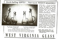 West Virginia Glass Specialty Oil & Vinegar Bottle Advertisement