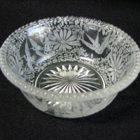 Maryland Glass Etching Works #1729 Etch on Unknown Nappy