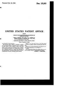 Pitman-Dreitzer Pie Crust Plate Design Patent D125263-2