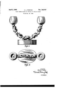 Pitman-Dreitzer Jewel 2-Lite Candleholder Design Patent D140747-1