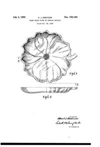 Pitman-Dreitzer Floral Salad Plate Design Patent D159190-1