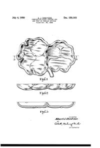 Pitman-Dreitzer Pansy Coaster/Ash Tray Design Patent D159193-1