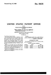 Pitman-Dreitzer Floral Salad Plate Design Patent D159721-2