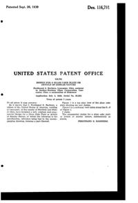 Anchor Hocking Waterford Cake Plate Design Patent D116791-2