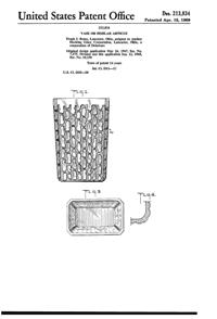 Anchor Hocking Vase Design Patent D213834-1