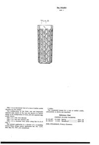 Anchor Hocking Vase Design Patent D213834-2