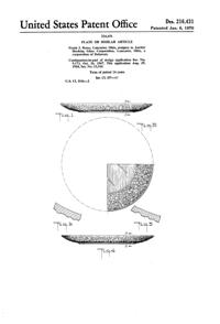 Anchor Hocking Plate Design Patent D216431-1