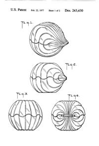 Anchor Hocking # 100/520 Shell Set Design Patent D243430-2