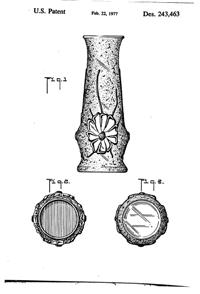Anchor Hocking Rain Flower Vase Design Patent D243463-2