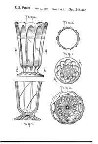 Anchor Hocking Fairfield Vase Design Patent D246446-2