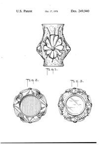 Anchor Hocking Rain Flower Vase Design Patent D249940-2