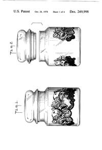 Anchor Hocking Nature's Bounty Apothecary Jar Design Patent D249998-2