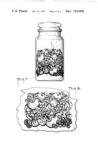 Anchor Hocking Nature's Bounty Apothecary Jar Design Patent D249998-5