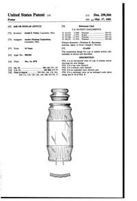 Anchor Hocking Apothecary Jar Design Patent D258566-1