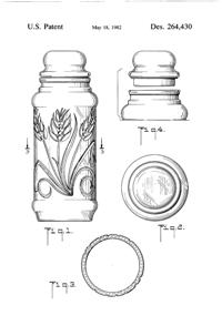 Anchor Hocking Apothecary Jar Design Patent D264430-2