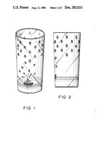 Anchor Hocking Tumbler, Boat Design Patent D285033-2
