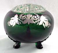 Viking #1014 Flower Bowl with Silver Overlay
