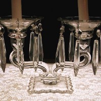Viking #5514-2 Princess Plaza Candlestick w/Prisms