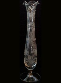 Viking Prelude Etched Bud Vase