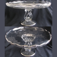 Viking #5226 Princess Cake Salver w/ Silver City Springtime Overlay