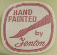 Fenton Hand Painted Label