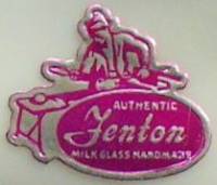 Fenton Milk Glass Label